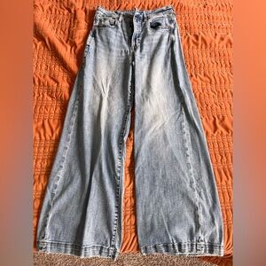 American Eagle Light Blue Wide Leg Jeans